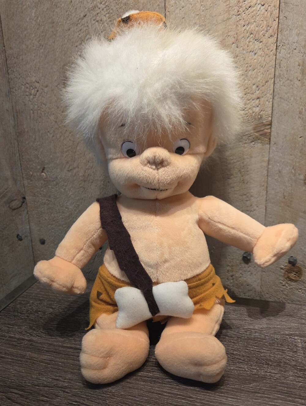 The Flintstones Bamm-Bamm Plush Stuffed 15" Doll Nanco VTG 1990 Hanna-Barbera